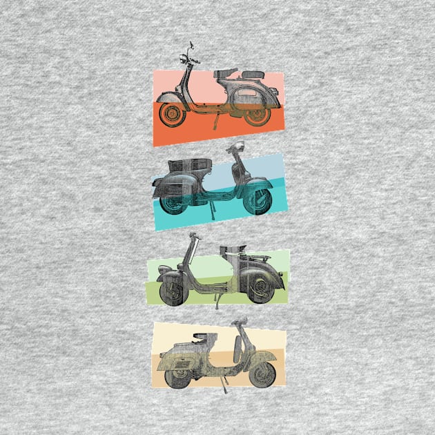 4 vespa fifties by AaaahEeeekStudio